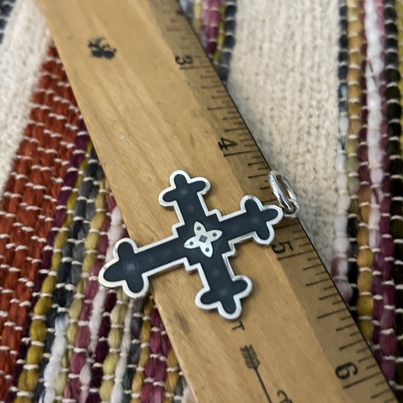 Colby Davis of Boston Byzantine Cross Sterling and Enamel - Picture 4 of 5